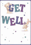 Radiating kindness with every detail, this get well card captures the heart of Camberwell's neighbourly warmth. A delightful teddy and his puppy pal come alive in vibrant hues, their playful interaction centered around bold, hand-lettered 'Get Well' text that pulses with friendly energy in shades of indigo, aqua, and purple. Scattered across the clean, creamy background, twinkling stars mirror the hope and optimism found in a freshly arranged bouquet. The textures are inviting: the bear's fluffy golden coat and the puppy's velvety ears echo the gentle brush of petals, offering reassurance beyond words. The composition feels airy yet purposeful, much like the comforting arrangements prepared by Camberwell's local florists for friends in need. Perfect to send a heartfelt message of recovery to anyone resting nearby, this card evokes the light, gentle optimism that makes Camberwell so special-a true visual salve for the spirit.